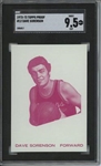 1972 Topps #12 Dave Sorenson 9 card progressive proof.